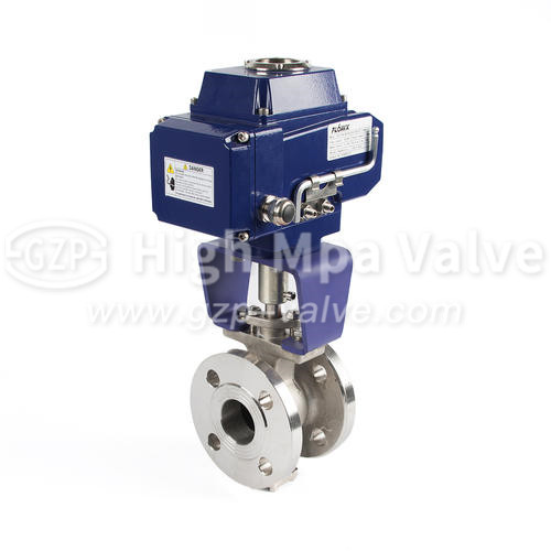 Electric V port ball valve